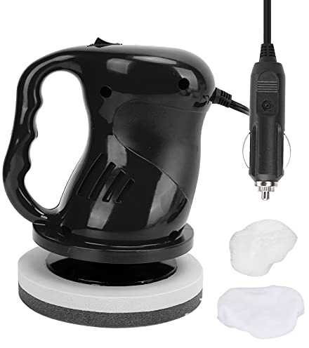 Set di Utensili per Ceratrice per Lucidatura per Auto 12V 40W, Sostituzione Ceratrice per Lucidatrice per Auto Portatile Strumento di Manutenzione Automatica Efficiente e (Un nero)