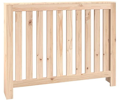 Coavain 108,5x19x84 cm Heizkörperabdeckung eine Dekorative Funktion und Bietet eine Zusätzliche Ablagefläche Heizungsverkleidung für Schlafzimmer Wohnzimmer Radiator Cover Braun Massivholz Kiefer