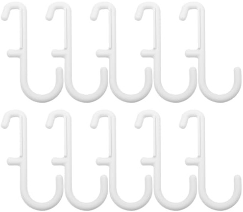 JECOMPRIS 10 Pack Pegboard Hooks Pegboard Accessories J Shape Hooks for Hanging Jewelry Keys Small Tools Wall Storage Organiser for Garage Workshop Craft Room Store
