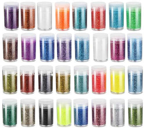 32 Pezzi Glitter Viso,Glitter sottili per arte e artigianato,Utilizzato per creare carte, decorazioni festive, maschere decorative, adesivi glitter