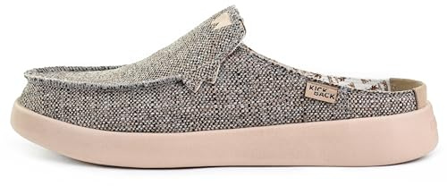 Kickback Barbeach Mules de Canvas para Hombre – Mocasines Slip‑On Casuales de Verano con Suela Antideslizante y Plantilla Forrada en Piel – Zapatos para Playa, Viaje y Uso Diario
