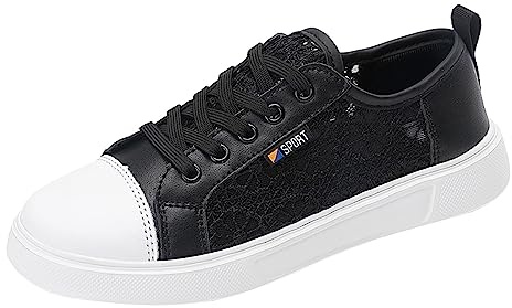 Oktoberfest Dirndl Shoes Women's Costume Trainers Lace Costume Shoes Mesh Breathable Trainers Casual Shoes Elegant Lace-Up Shoes Running Shoes Lightweight Sporty Walking Shoes, O Black, 8 UK
