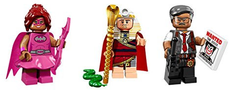 LEGO Roi Tut, Batgirl Pink et Commissionner Gordon Minifigures Batman