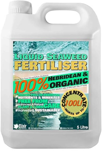 Elixir Gardens | Organic Hebridean Liquid Seaweed Fertiliser | 500ml - 20L Options Available | 5 Litre Bottle