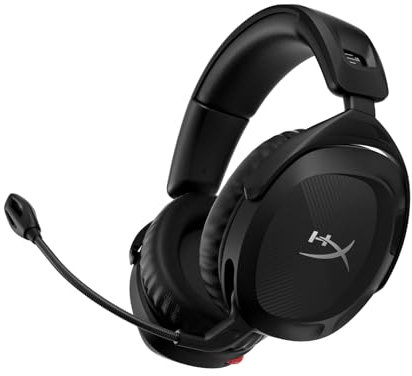 HyperX Cloud Stinger 2 Wireless, Cascos gaming inalámbricos PC, Drivers de 50 mm, Audio Envolvente, Giro 90º, Dongle USB, batería 20h, Micrófono con cancelación de ruido - Negro
