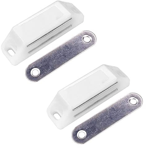 cyclingcolors 2x Cierres Magnéticos Blanco para Muebles, Puertas, Armarios, Cajones Pestillos Bisagra Magnética Cocina y Hogar