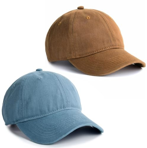 FURTALK Toddler Baseball Hat Kids Boys Girls Adjustable Washed Cotton Baseball Cap with Ponytail