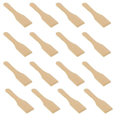 Wooden Raclette Spatula Wood Kitchen Utensils for Non-stick Pans, Cheese Grills, Gourmet Boards, Frying Pans, Fondue, 16 pcs/set