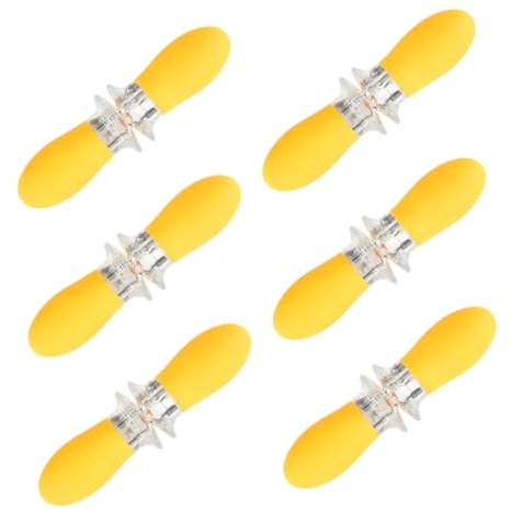 CAXUSD 12 Pezzi Forchetta Per Mais in Acciaio Inossidabile Spiedini Di Mais Per Pannocchie Comodi Porta Mais Forniture Di Mais Supporto Per Pannocchie Di Mais Gel Di Silice