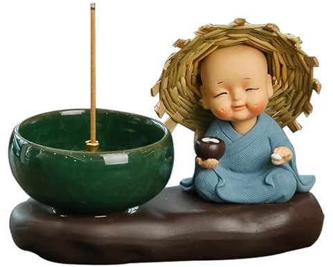 Counius Räucherstäbchen Halter,Räucherstäbchenhalter,Keramik Räucherschale, Räucherstäbchen Brenner, Geeignet FüR Spulen/StäBchen, Räuchergefäß Halter für Büro Home Schlafzimmer Yoga Dekoration