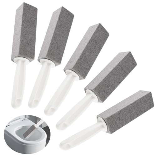 YFLeomry Lot de 5 pierres ponces pour toilettes, pierre ponce avec 5 poignées, pierre de nettoyage pour toilettes, salle de bain, lavabo, urine