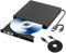Lecteur CD DVD Externe pour PC, Portable CD/DVD +/-RW Drive, Graveur Enregistreur USB 3.0 et Type-C, Mince Graveur DVD Externe Player pour PC Laptop Desktops Windows 11/10/8/7/XP/Vista/Linux/Mac OS