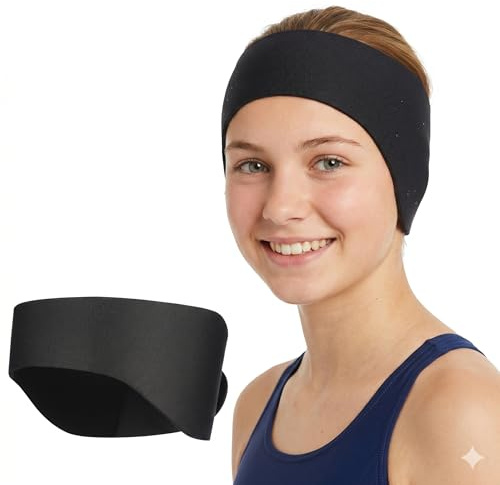 BESTonZON Fascia da nuoto in neoprene, regolabile, per adulti, impermeabile, per yoga, immersioni, attività sportive, colore nero