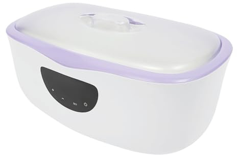Baño de parafina para manos y pies, 4000 ml, 45 – 75 °C, ajustable con pantalla táctil LED, baño de cera de parafina, 230 W, baño de cera de parafina (morado)