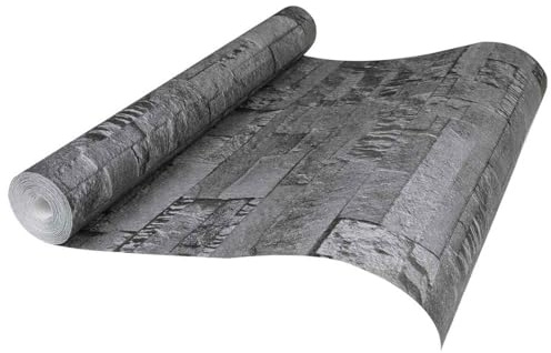 3D stentapet svart fibertapet 10 x 0,53 m struktur mönstertapet för vardagsrum sovrum accentvägg väggdekoration renovering dekoration
