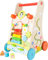 small foot Spiel- und Lauflernwagen Blumenwiese, aus Holz mit vielseitigem Spielspaß für Kinder ab 1 Jahr, 10606