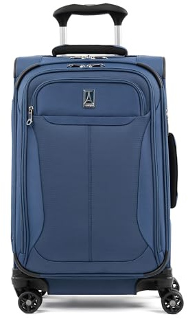 Travelpro Tourlite Softside 21 Expandable Luggage with 4 Spinner Wheels, Lightweight Suitcase, Carry-On, Blue
