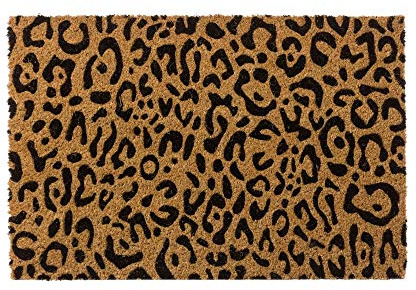 LOLAhome Felpudo de Animal Print de Fibra de Coco Natural de 40x60 cm
