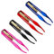 Pinzetten Set, 4 Stück Edelstahl Pinzette mit LED Licht, Präzisionspinzetten Werkzeug, für Make-up, Wimpern, Augenbrauen, Haarentfernung