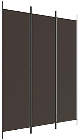 vidaXL Biombo Divisor de 3 Paneles Separador Decoración Habitación Dormitorio Oficina Pantalla Privacidad Pared Plegable de Tela Marrón