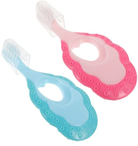 PartyKindom 2stücke Kleinkindzahnbürste Mit Weicher Borste Handliche Reisezahnbürste Für Junge Mädchen Praktische Kinderzubehör Für Täglichen Gebrauch Tragbare Zahnbürste Für