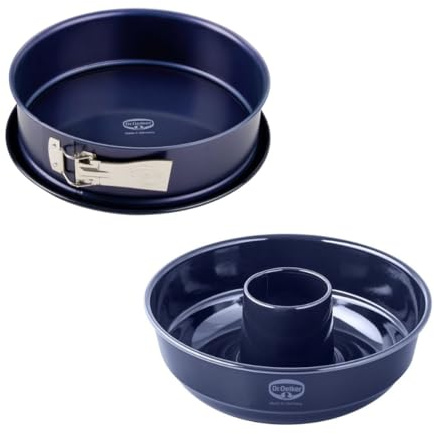 fackelmann france sas Dr. Oetker 9923350 Springform Tin 26 cm Leak-Proof Springform Mould 26 cm Savarin Mould 26 cm Blue 26 cm