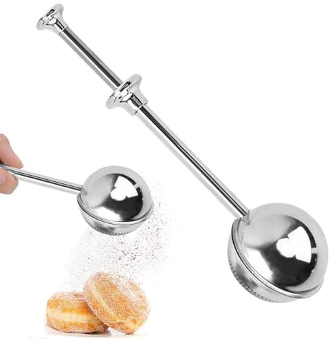 Cuchara tamizadora de harina | Cuchara de polvo de azúcar | Coctelera de azúcar en polvo - Herramientas de cocina para espolvorear azúcar, harina, cacao y polvo Cuchara dispensadora para panaderías