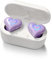Heart Shaped Wireless Earbuds, Cute Stylish HIFI Stereo Bluetooth Headphones with Charging Case and Color Gradient Light, Noise Canceling Cordless Earphone, Gifts for Girls