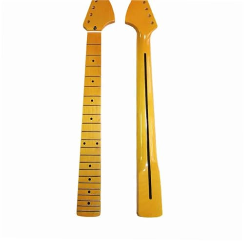 Gitarrhals DIY Ersättning 21 Band 22 Band Big Headstock Lönnhals Gripbräda Inlay Prickar Blank Färg Gitarrtillbehör Delar(21 Frets)