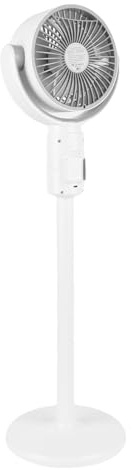 Fockety Fan for Bedroom, 90°+180° Oscillating Pedestal Fan, Quiet Floor Fans with 5 Speeds, 8H Timer, Remote Control, Adjustable Height Standing Fans for Home, Office, Living Room