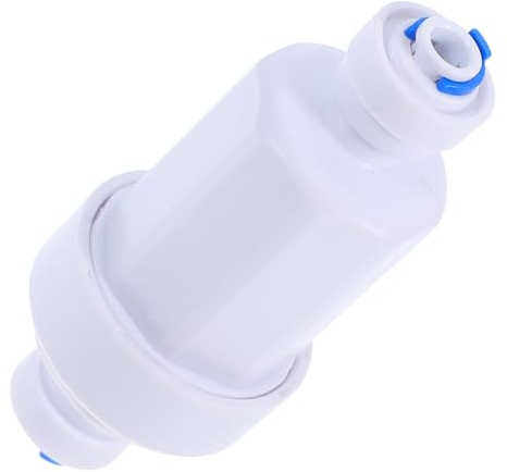 Ciieeo Filtro Per Linea D’acqua in Acciaio Inox Connettore Da 1/4 Innesto Rapido, Filtro a Rete Per Sedimenti Riutilizzabile, Filtrazione Ad Alta Efficienza Per Uso Domestico e Cucina