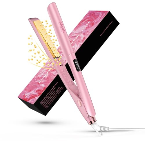 Dekuri 2 in 1 Piastra per capelli e arricciacapelli, piastra liscia in titanio, ferro da stiro a calore rapido 30s, display LCD 120-230℃, piastra capelli ioniche per donne