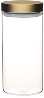 MasterClass Tarro de cristal hermético con tapa de latón, 1,5 L (2,75 pts)