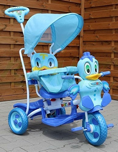 Kinder Dreirad-Schaukelsitz 2 In 1 Ente Kinderwagen - Blau