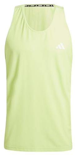 adidas Men's Own The Run Tank Top, Pulse Lime, XL