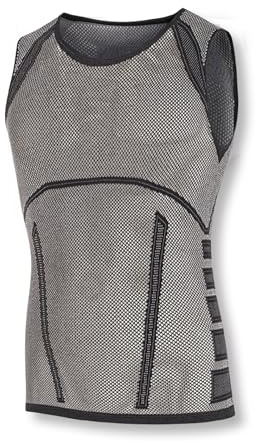 BIOTEX Canotta Aria Traspirante da Uomo per Ciclismo e Running, Intimo Tecnico Sportivo Ideale per L'Estate, Nero, Taglia II (L/XXL)