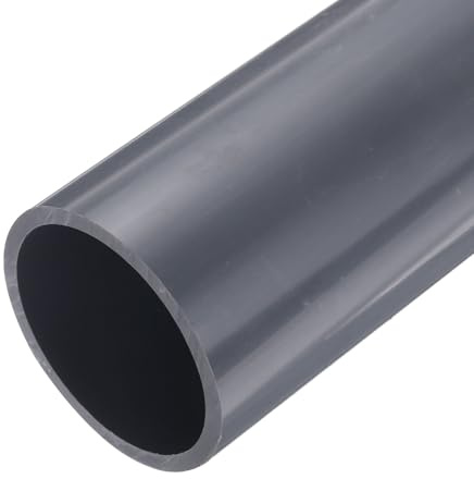 QUARKZMAN Tube Rigide en PVC de 3 Pouces, Tuyauterie Ronde, Tuyauterie de Quincaillerie 76,6 mm ID 90 mm OD 9 Longueur Gris Clair Haute Résistance pour Tuyau d'Eau, Manchon de Câble