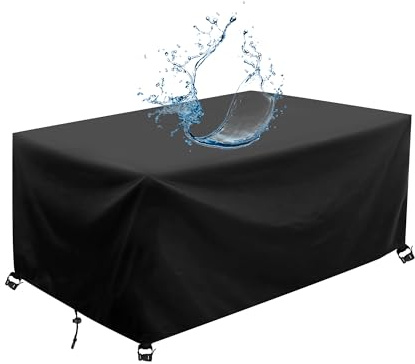 AJALGZ Gartenmöbel Abdeckung Rechteckig 135x70x75cm/LxWxH Wasserdicht Reißfest Schwerlast 420D Oxford Schutzhülle Gartenmöbel für Sofa, Tisch, Stühle, Gartentische Terrassenmöbel Abdeckung