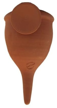 Ollas Lutton Olla Terre Cuite à Planter 40cl| Arrosage Autonome pour Plantes d'Extérieur Ecologique & Economique | Système d'Irrigation Naturel | Autonomie 3 Jours | Oyas Champignon (Nature)