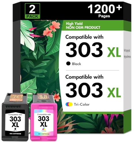 303XL Cartouches d'encre 303 7200e pour HP 303 XL Noir et Couleur Multipack