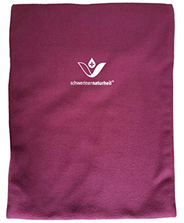 schwerinernaturheil Moor Warming Cushion 28 x 38 cm with Fleece Cover in Blackberry Hot Water Bottle Heating Pad Heat Compress