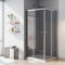 Heilmetz® Duschkabine 90x90 cm Eckeinstieg Duschabtrennung Schiebetür Duschtür Nische Duschkabinen Glastür Schiebetür 5mm ESG Sicherheitsglas Doppel Schiebetür Duschtür - Höhe 185cm