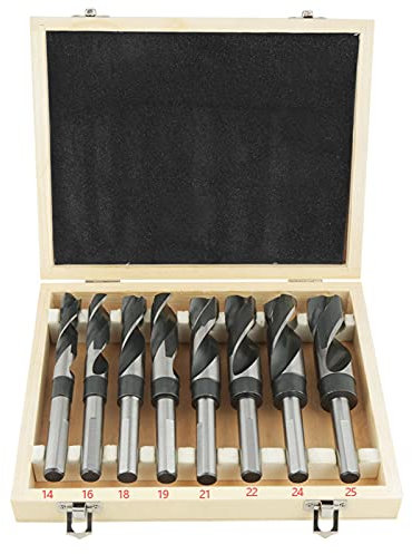 8 pièces ensemble de forets hélicoïdaux HSS, forets hélicoïdaux, foret hélicoïdal en acier trempé HSS, foret hélicoïdal 14mm 16mm 18mm 19mm 21mm 22mm 24mm 25mm