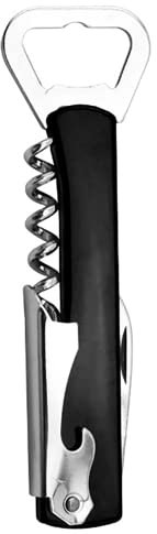 Apribottiglie da birra 3 in 1 Apribottiglie da vino Coltello ippocampale cavatappi stappa bottiglie (nero)