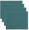LINUM Uni 4-er Pack Tischsets 35x46 cm, 100% Gerippte Baumwolle, Abwaschbar, Dunkles Grautürkis