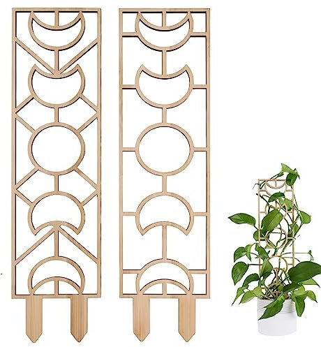 Griglia in legno per piante rampicanti da interni, decorazione per piante da interno, supporto per piante da appartamento, supporto per piante con strato resistente all'umidità per viti, edera, Hoya