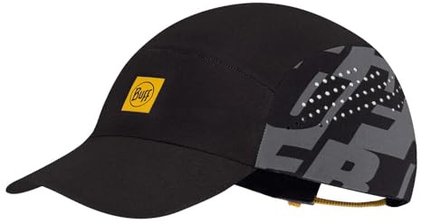 Buff®| Gorra Pack Speed Hombre Mujer Adulto Flexible, UPF50, Elemento Reflectante, Comoda, Elastica, Correr, Ventilacion, Plegable, L/XL, Negro