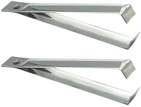 Pinzette per pelare l'aglio, pinzette per rimuovere la pelle del pelaaglio | Strumento pratico in acciaio inossidabile per pinze fini da 2 pezzi | Pinze per rimuovere l'aglio, pinze per lische di pesc