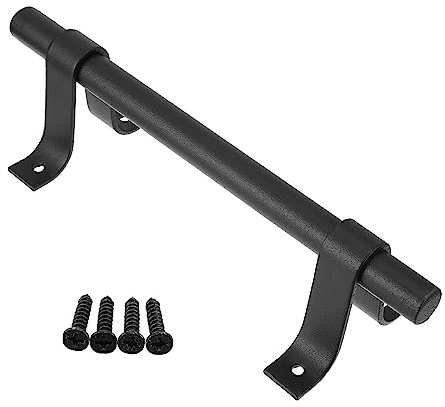 HOLIDYOYO Maniglia Per Porta Scorrevole Del Carbonio Non Arrugginisce Non Si Corrode Facile Da Installare Vernice Nera Elegante