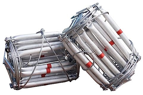 Escalera de Escape de Incendios, Escalera de Cuerda para el hogar, Escalera de Seguridad portátil con peldaños Extra Anchos, Plegable para el hogar - Herramienta Esencial de Salida de Emerge